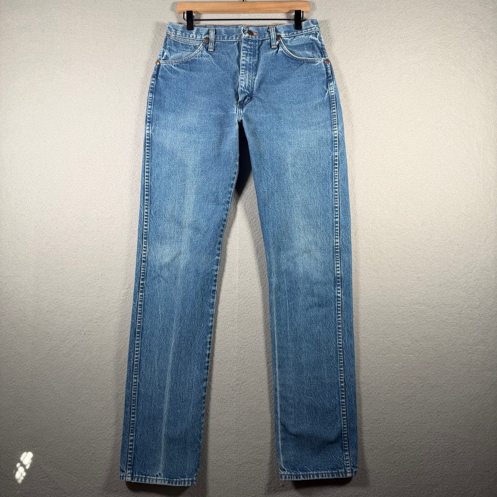 Vintage Wrangler 13MWZ Cowboy Cut Jeans Blue 35x38 Made in USA 32x35 Actual